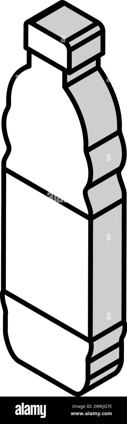empty water plastic bottle isometric icon vector illustration Stock ...