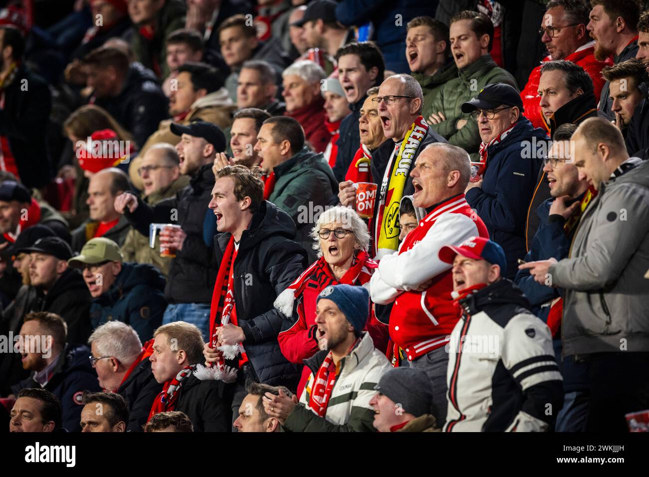 Eindhoven, Netherlands. 20th Feb 2024. Eindhoven Fans PSV Eindhoven