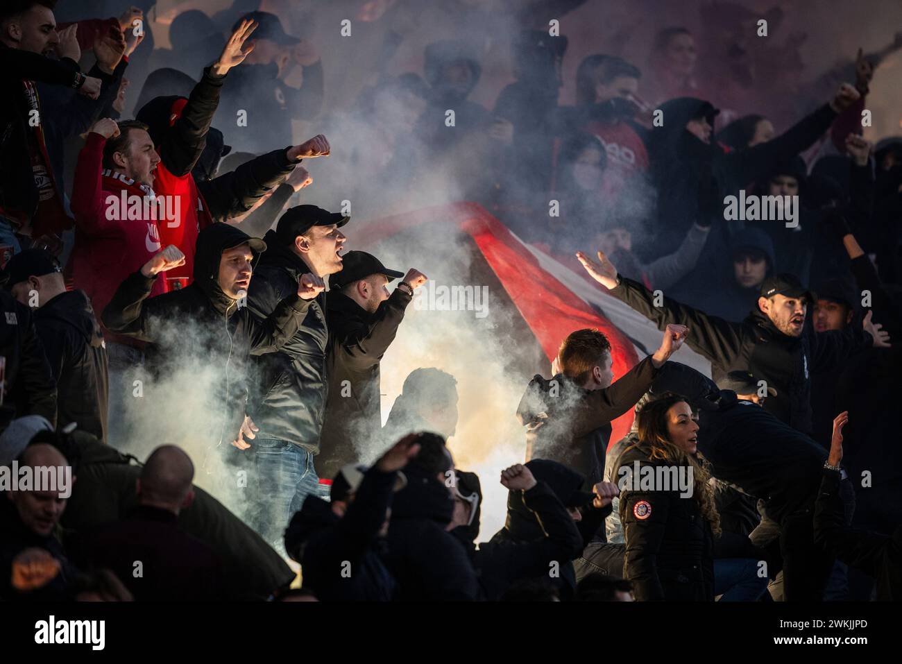 Eindhoven, Netherlands. 20th Feb 2024. Eindhoven Fans PSV Eindhoven
