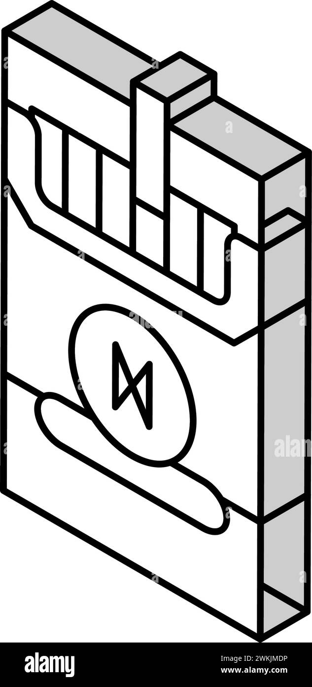 cigarette nicotine isometric icon vector illustration Stock Vector ...