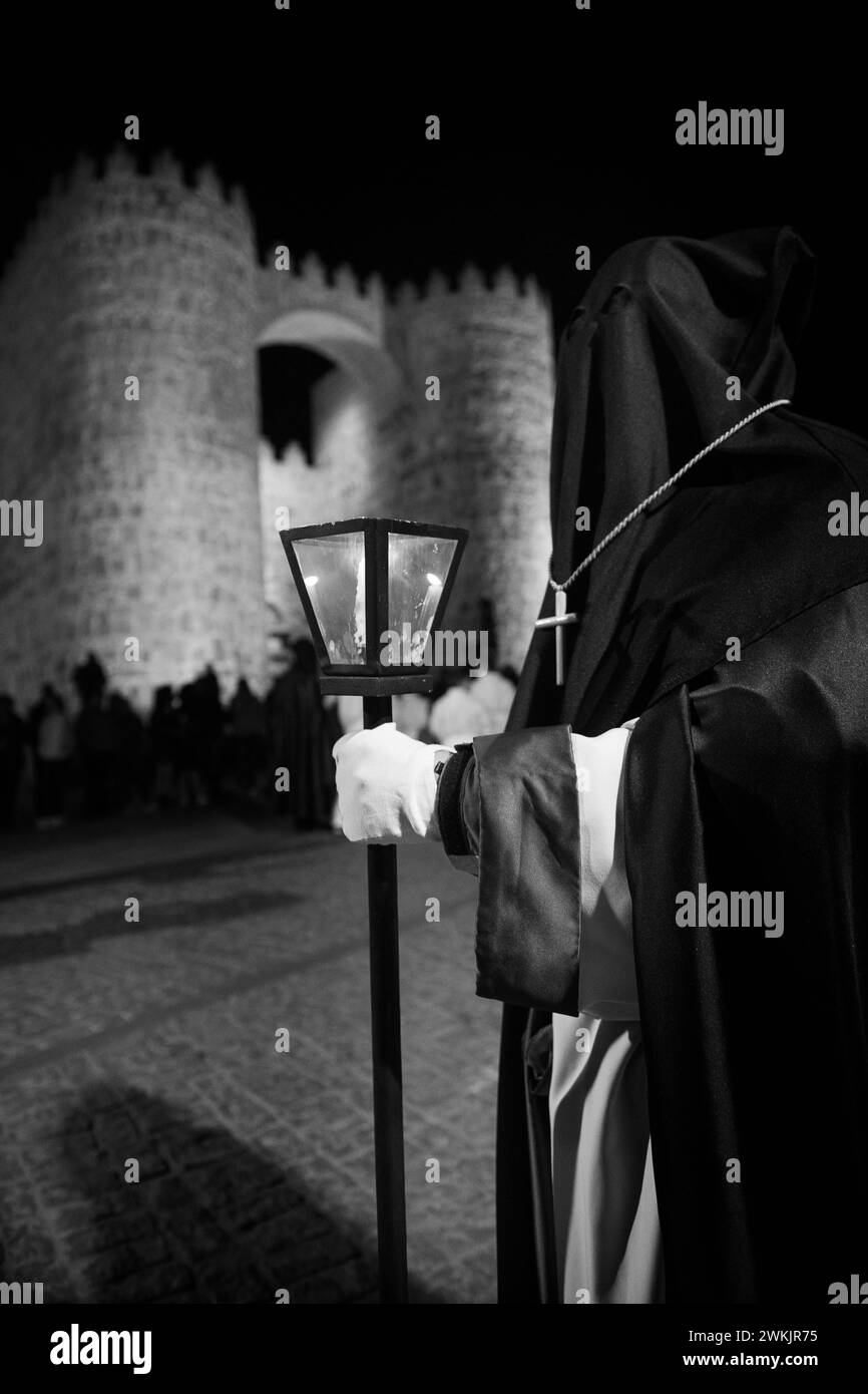 representation of holy week in the city of Avila, Spain Stock Photo