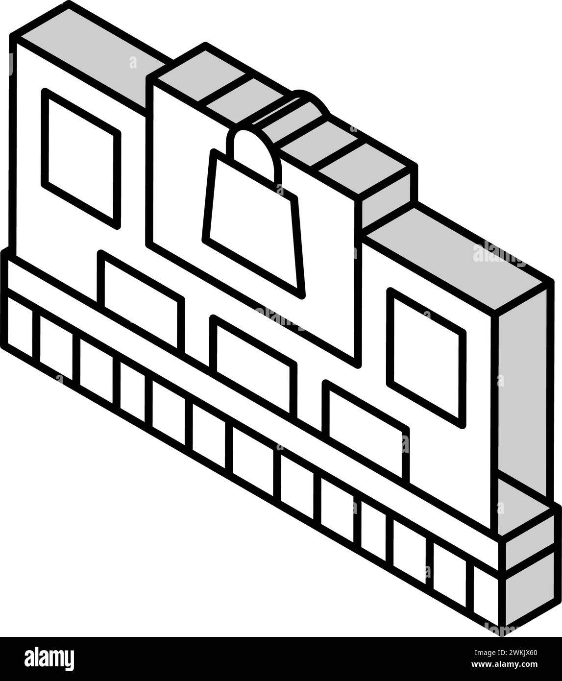 superstore store isometric icon vector illustration Stock Vector Image