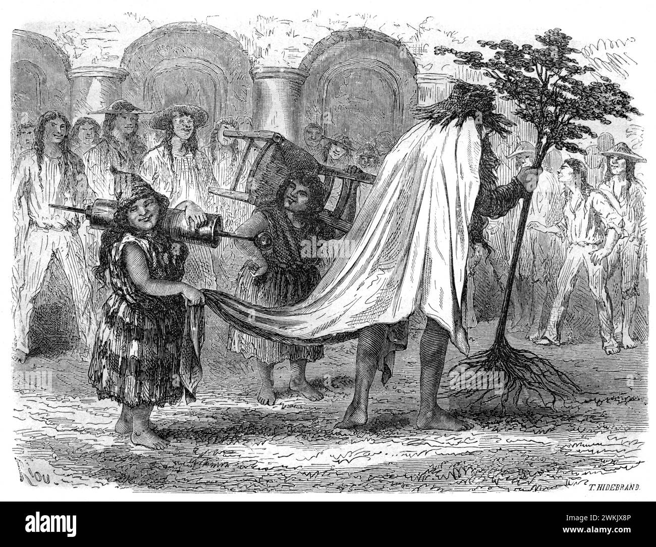 Procession during Spring Carnival Scene, Street Parade or Festival Peru ...