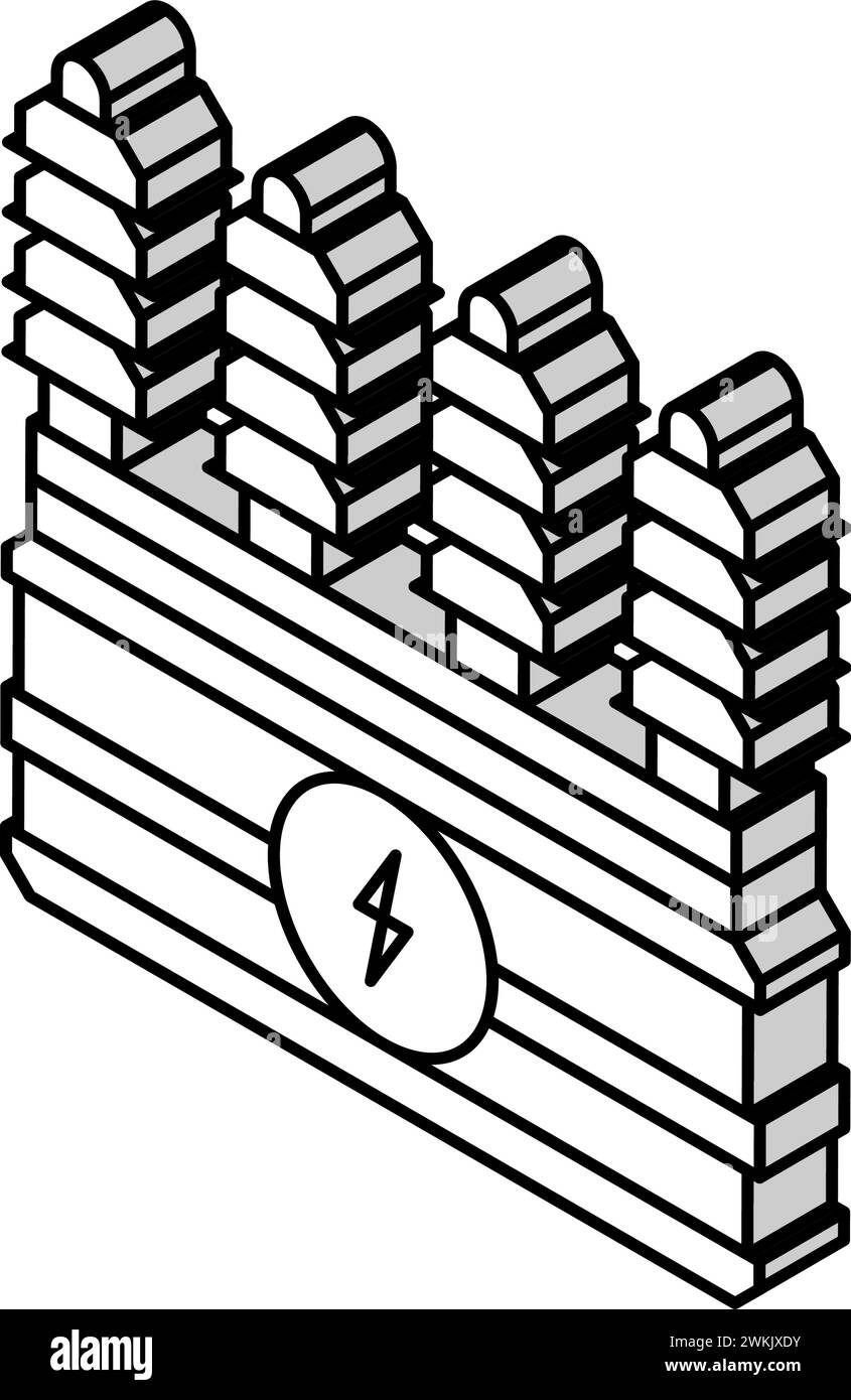 energy electricity isometric icon vector illustration Stock Vector ...