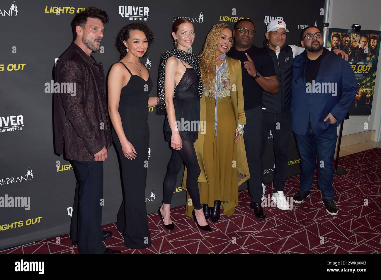 Frank Grillo, Jailyn Rae, Jaime King, Erica Peeples, Mekhi Phifer, Amaury Nolasco und Christian Sesma beim Special Screening des Kinofilms Lights Out im The London. West Hollywood, 20.02.2024 *** Frank Grillo, Jailyn Rae, Jaime King, Erica Peeples, Mekhi Phifer, Amaury Nolasco and Christian Sesma at the special screening of the movie Lights Out at The London West Hollywood, 20 02 2024 Foto:xD.xStarbuckx/xFuturexImagex lights 4308 Stock Photo