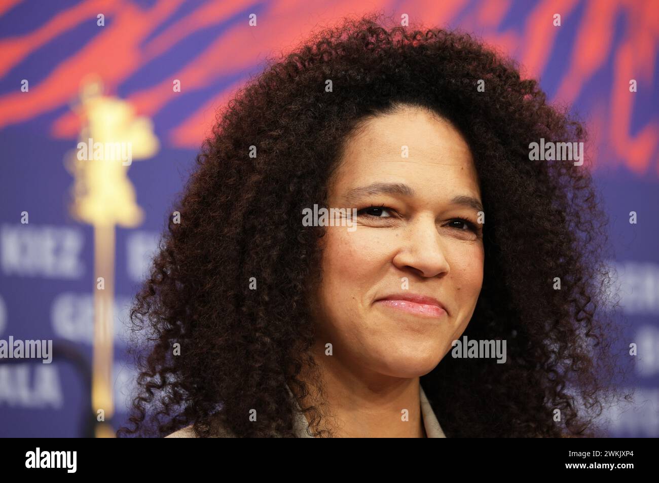 Berlin, Germany. 21st Feb, 2024. Celia Sasic, former German soccer player, takes part in the press conference for the film 'Elf Mal Morgen. Berlinale Meets Football' at the Berlinale. With the 'Berlinale Meets Football' project, the Berlin International Film Festival is participating in the cultural program of the 2024 European Football Championship. The 74th Berlin International Film Festival will take place from February 15 to 25, 2024. Credit: Hannes P. Albert/dpa/Alamy Live News Stock Photo