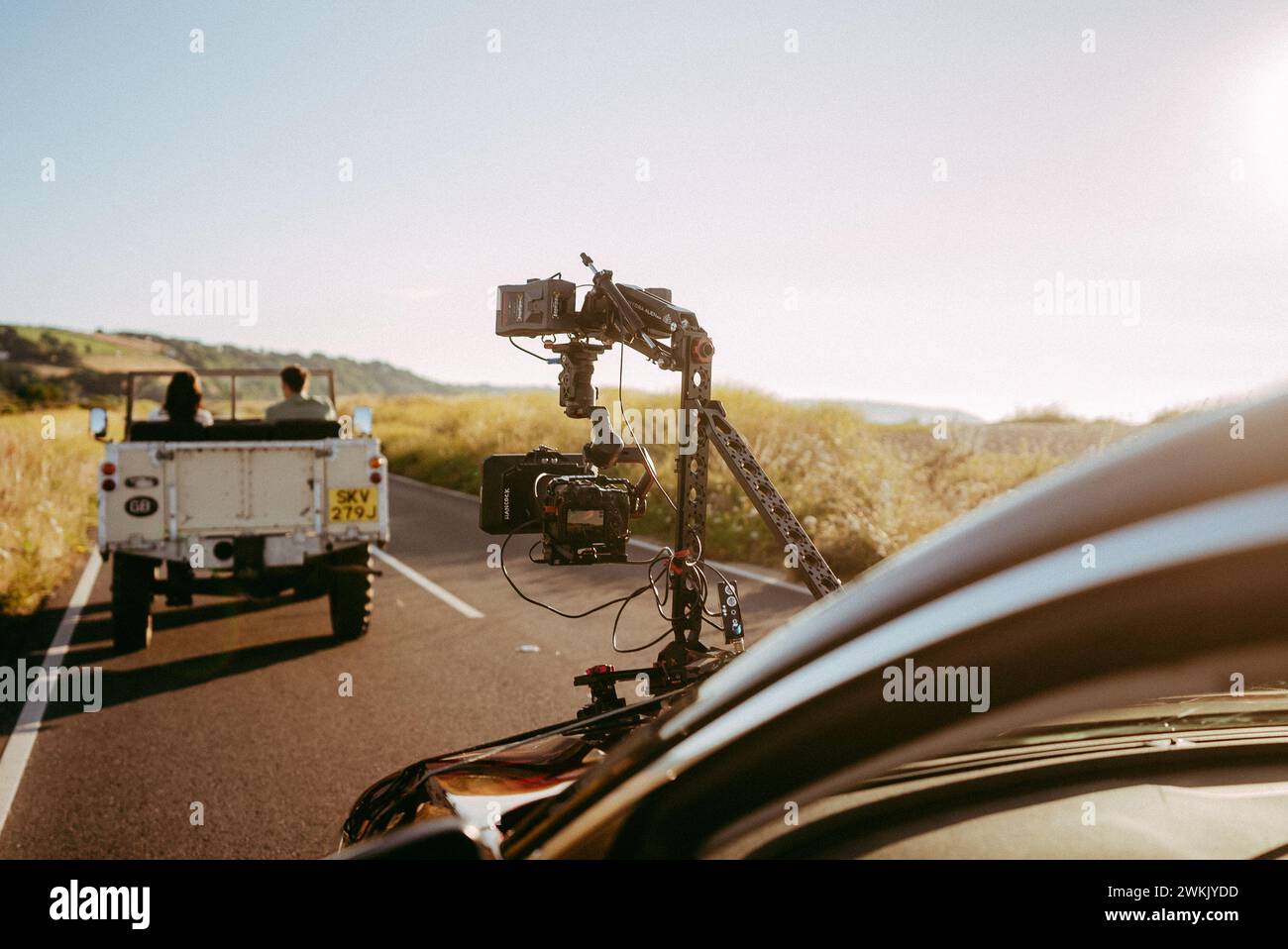 Tracking Vehicle Commercial Shoot Stock Photo