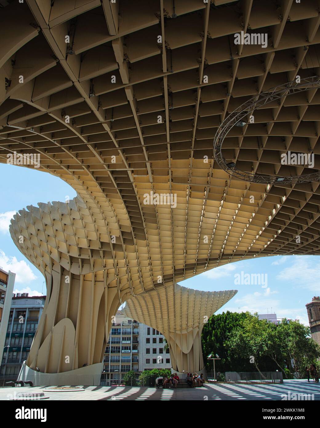 Seville, Spain June 30,2018 Famous wooden structure Metropol Parasol