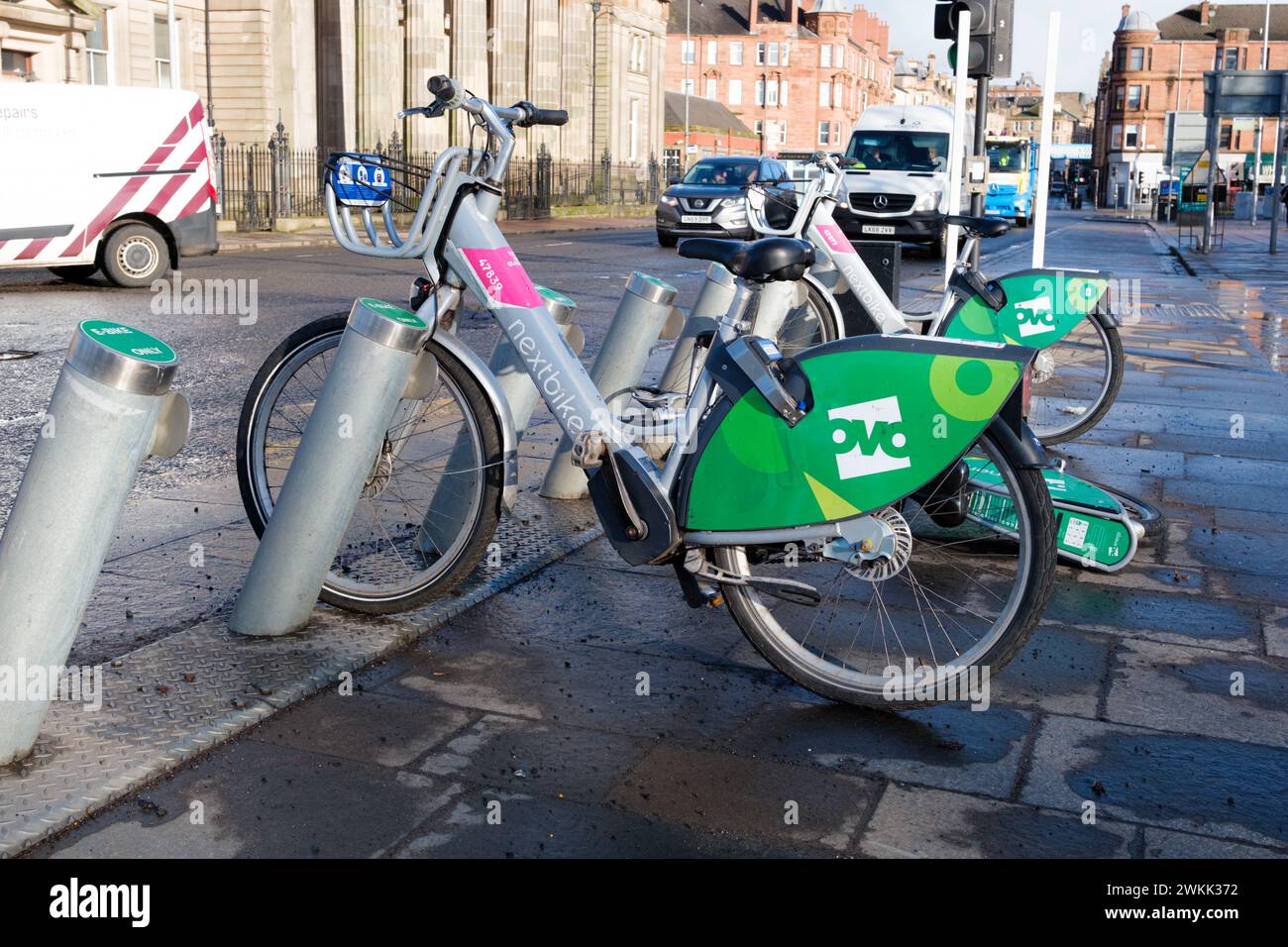 Glasgow Scotland 12th Feb 2024 Nex Bikes for hite Glasgow city centre