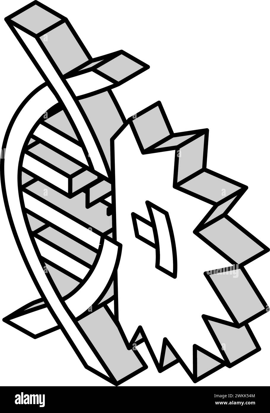 genetic mutations biochemistry isometric icon vector illustration Stock Vector
