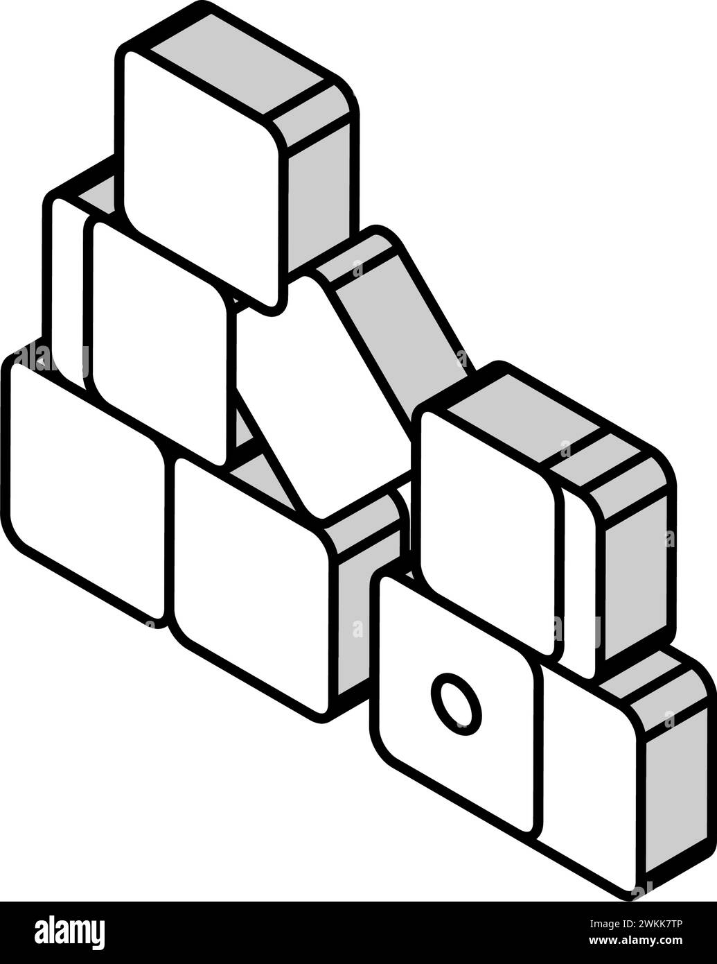 dice game board table isometric icon vector illustration Stock Vector