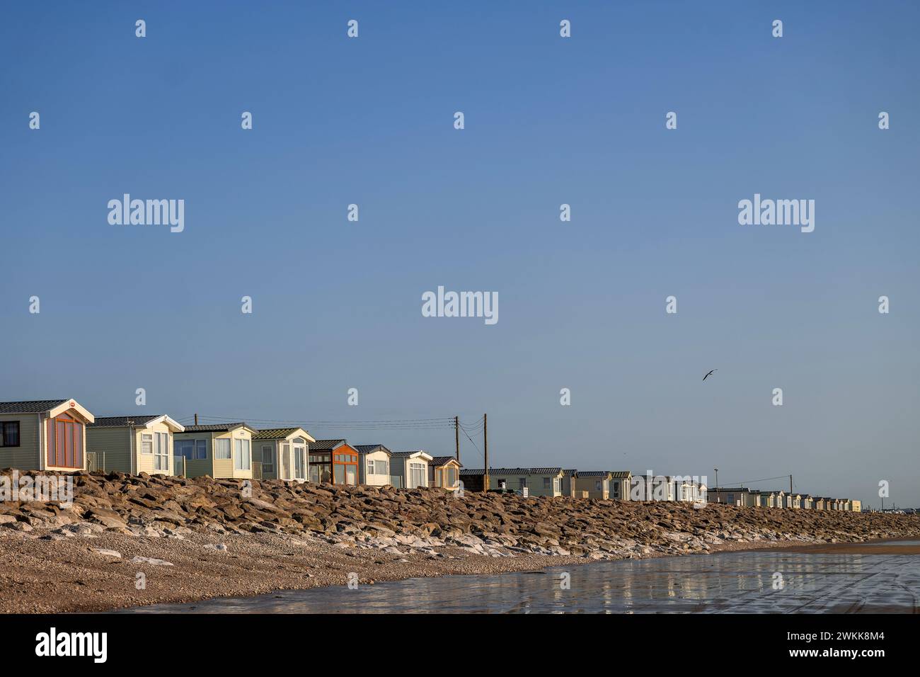 caravans trailers brean sands holiday park somersest england uk Stock Photo