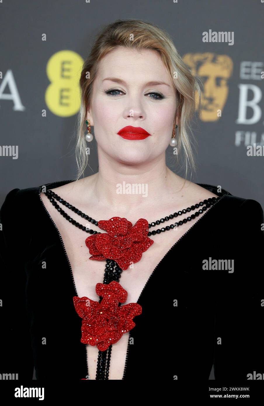 London, UK. 18th Feb, 2024. Emerald Fennell attends the 2024 EE BAFTA