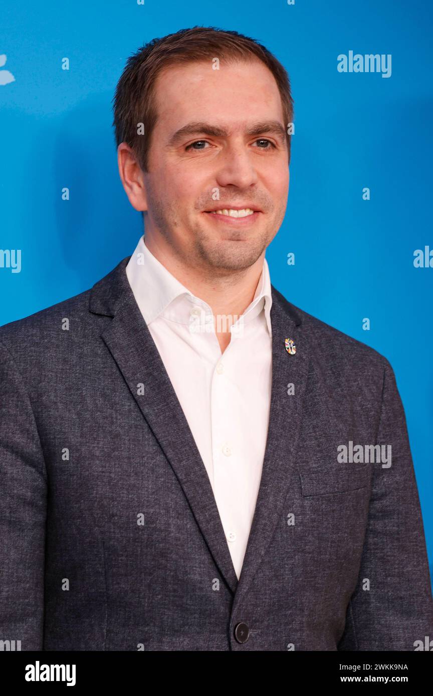 Philipp Lahm beim Photocall zum Kompilationsfim Elf mal morgen: Berlinale Meets Fußball / Eleven Tomorrows: Berlinale Meets Football auf der Berlinale 2024 / 74. Internationale Filmfestspiele Berlin im Hotel Grand Hyatt. Berlin, 21.02.2024 *** Philipp Lahm at the photocall for the compilation film Elf mal morgen Berlinale Meets Football Eleven Tomorrows Berlinale Meets Football at the Berlinale 2024 74 Berlin International Film Festival at the Hotel Grand Hyatt Berlin, 21 02 2024 Foto:xD.xBedrosianx/xFuturexImagex elf 4207 Stock Photo