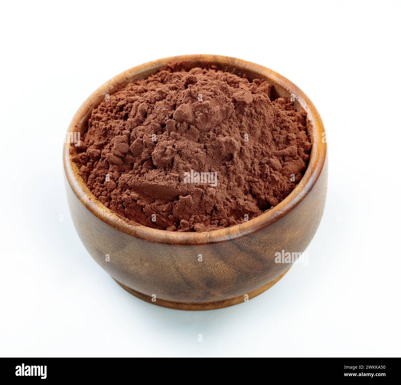 cocoa powder in a plate isolated white background Stock Photo