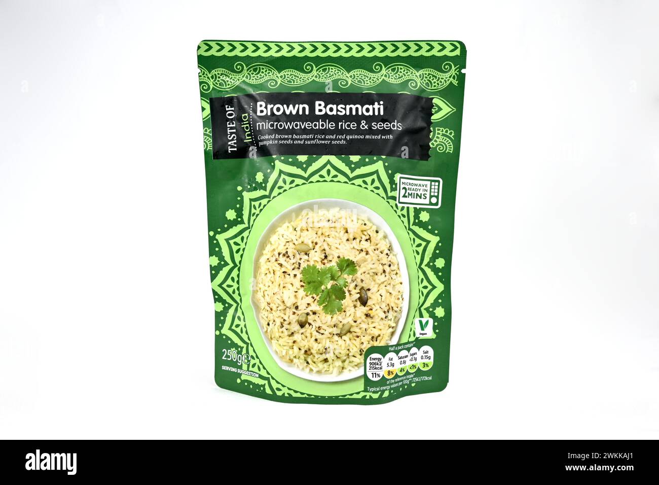 Lidl taste of India brown basmati microwavable rice and seeds Wales