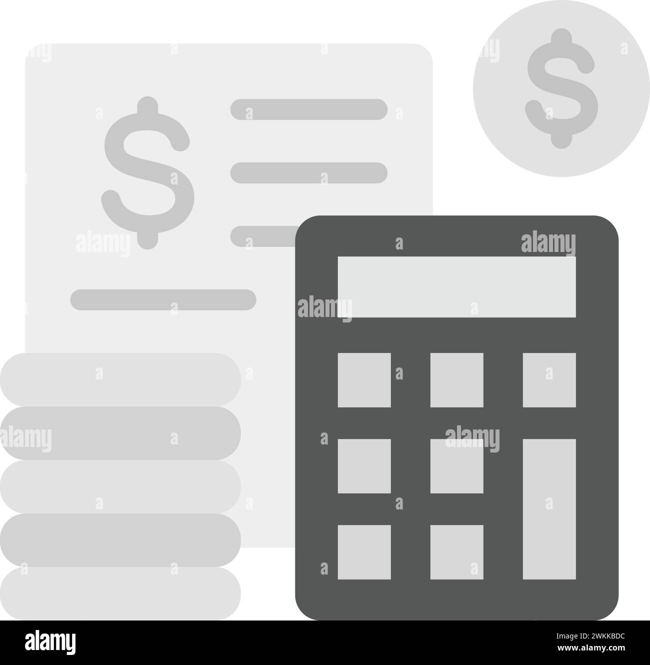 Budget Calculations icon vector image Stock Vector Image & Art - Alamy