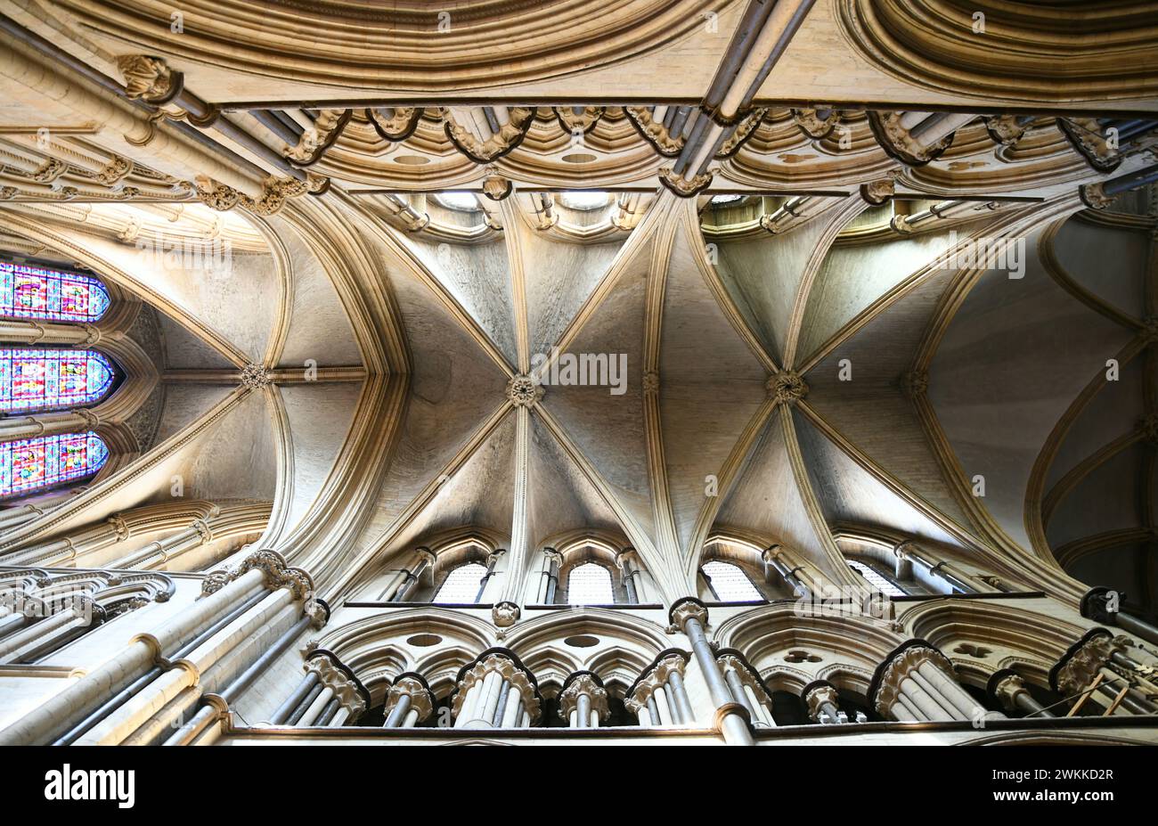 Vaults are a major architectural feature of Lincoln Cathedral, Lincolnshire, England Stock Photo