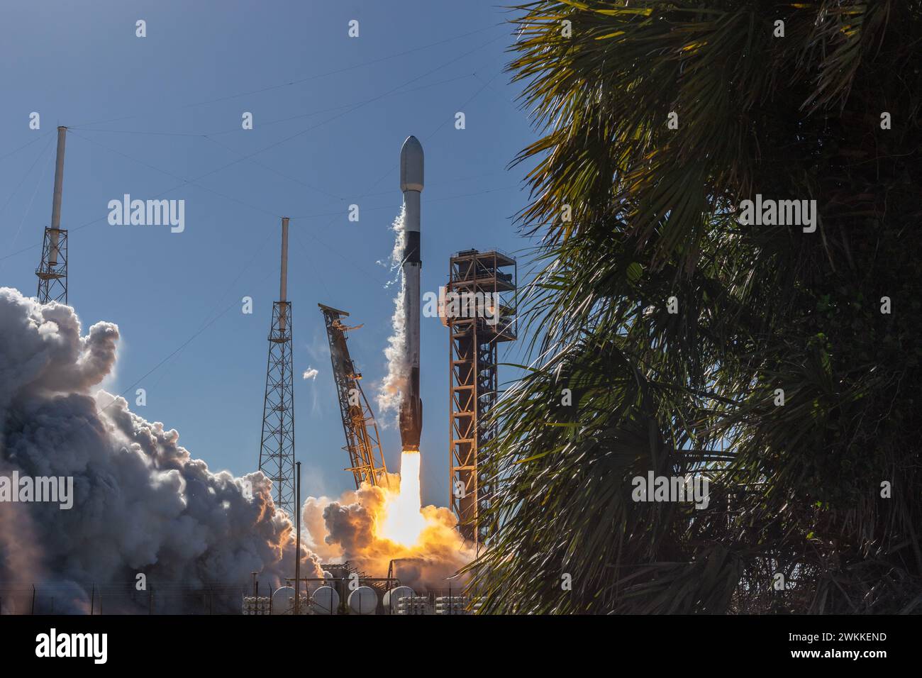 Cape Canaveral, USA. 20th Feb, 2024. Remote camera close up launch