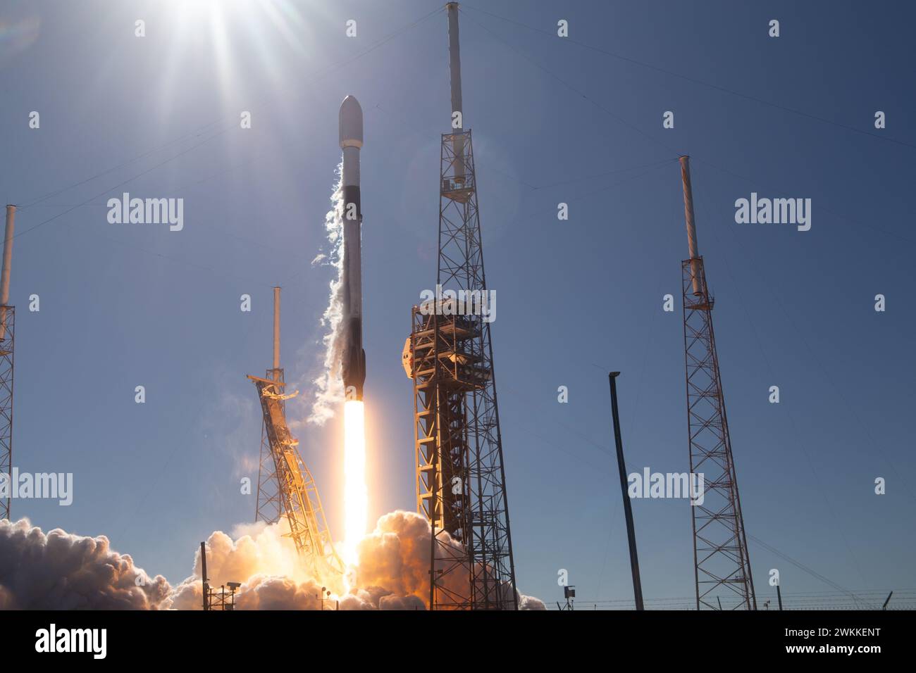Cape Canaveral, USA. 20th Feb, 2024. Remote camera close up launch