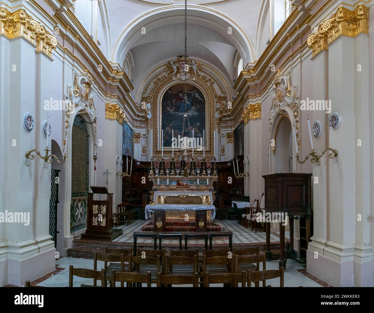 Rabat, Malta - 22 December, 2023: view of the Collegiate Church of ...