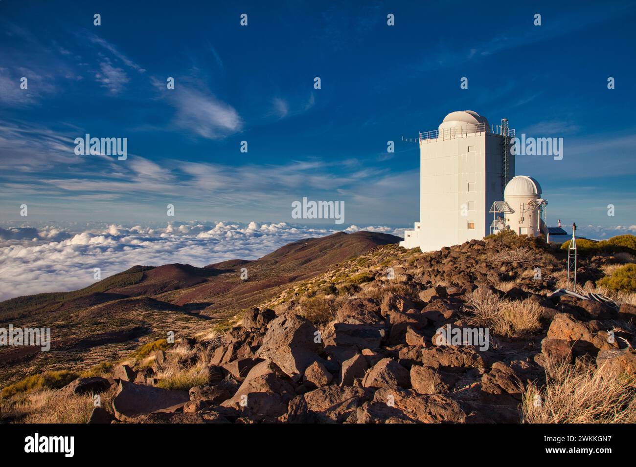 New Solar Telescope GREGOR, 'Observatorio del Teide' (OT), Astronomical Observatory, Las Cañadas del Teide National Park, Tenerife, Canary Islands, Sp Stock Photo