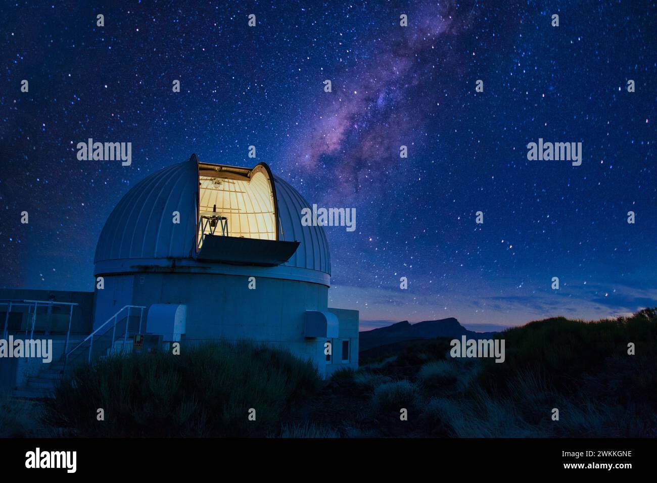 The IAC-80 Telescope, Observatorio del Teide, Tenerife, Canary Islands, Spain. Stock Photo