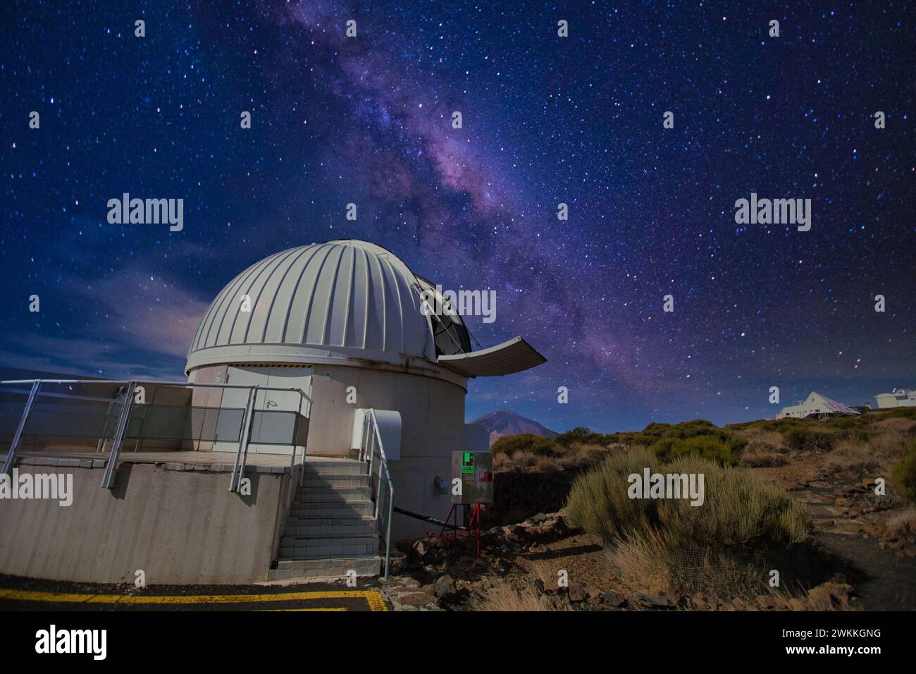 The IAC-80 Telescope, Observatorio del Teide, Tenerife, Canary Islands, Spain. Stock Photo