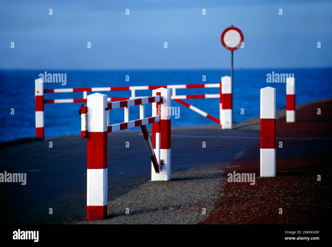 Barriers at the North sea, Westkapelle, Veere Municipality, Zeeland, Netherlands, Europe Stock Photo