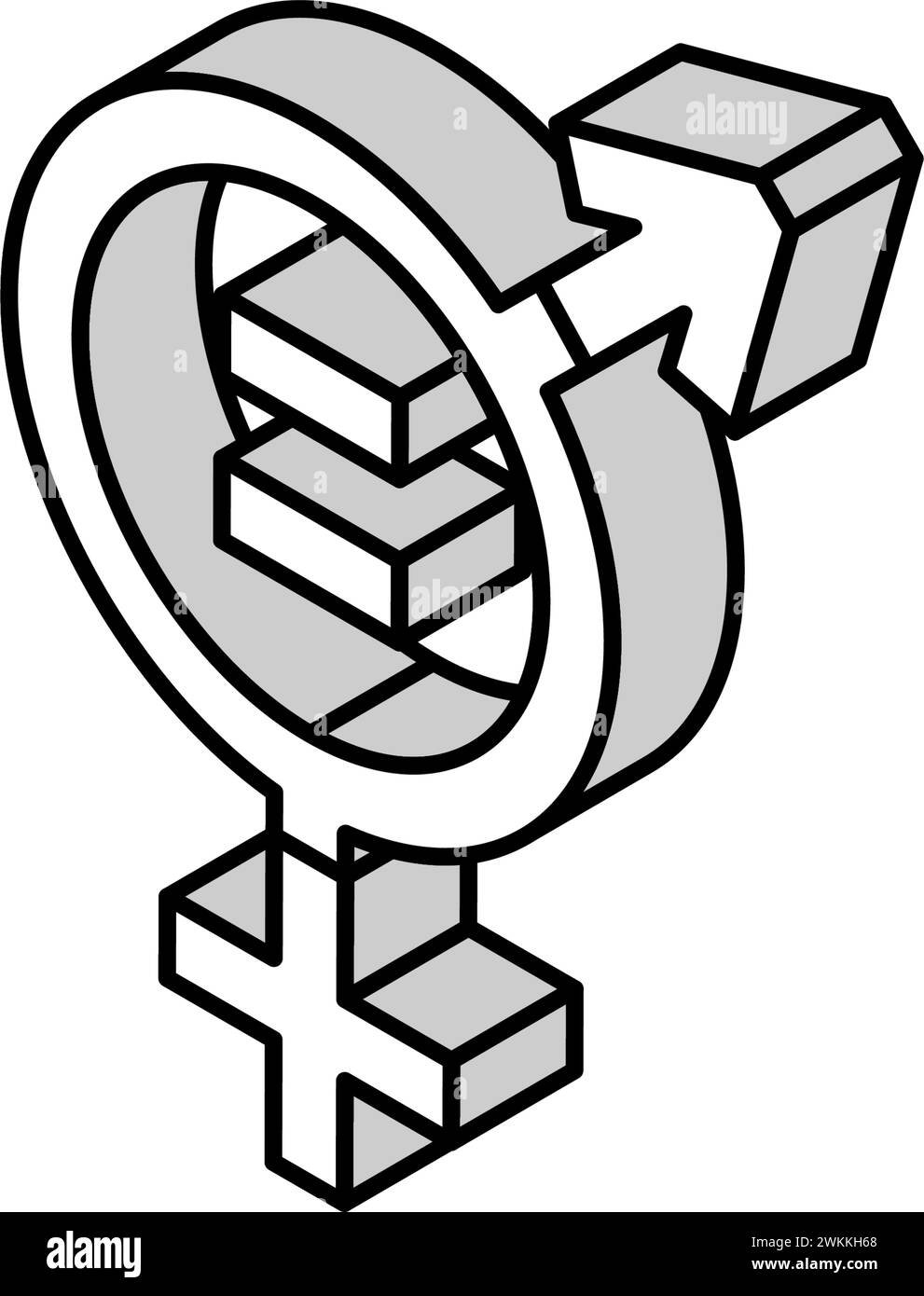 gender equality feminism woman isometric icon vector illustration Stock ...