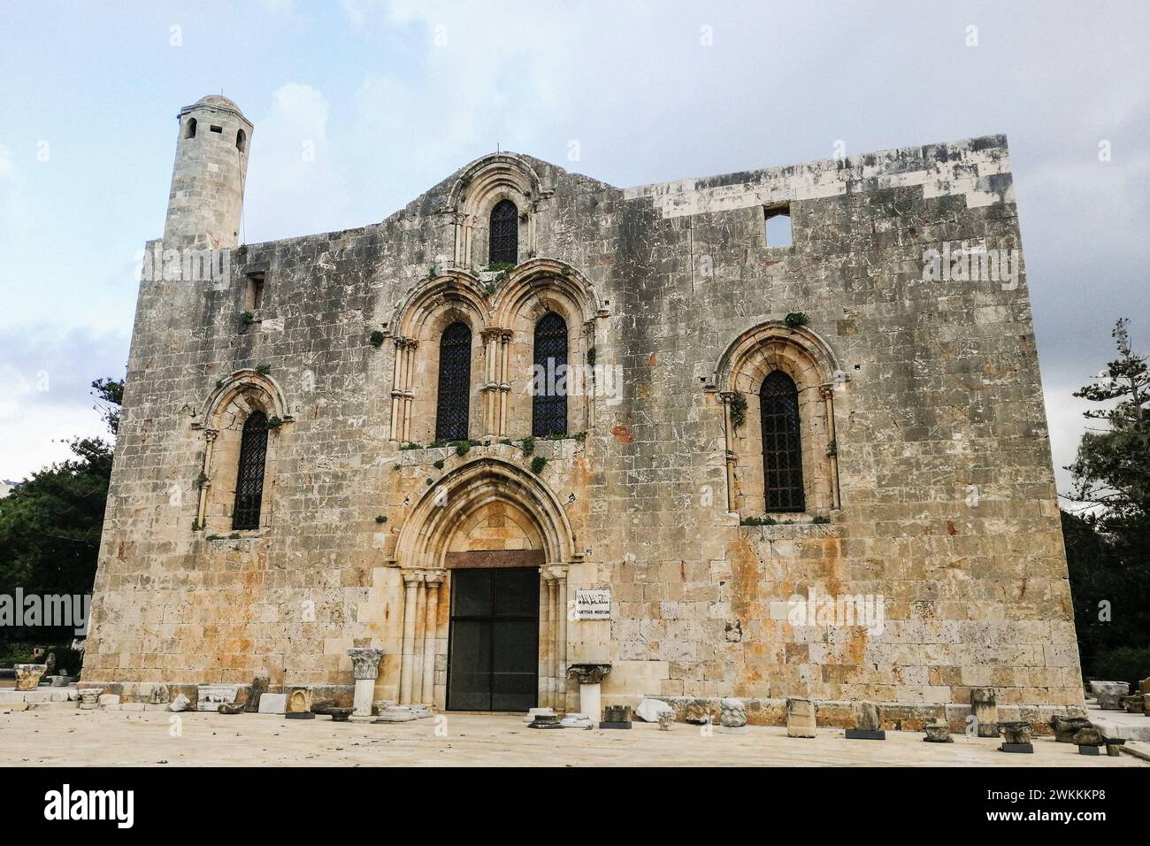 Syria, Tartous, Tartus, Ancient cathedral of Our Lady of Tortosa, our Lady Crusader Cathedral Stock Photo