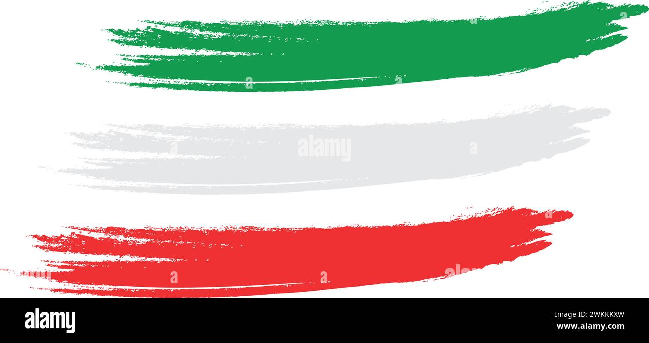 Isolated watercolor flag of Italy Vector Stock Vector