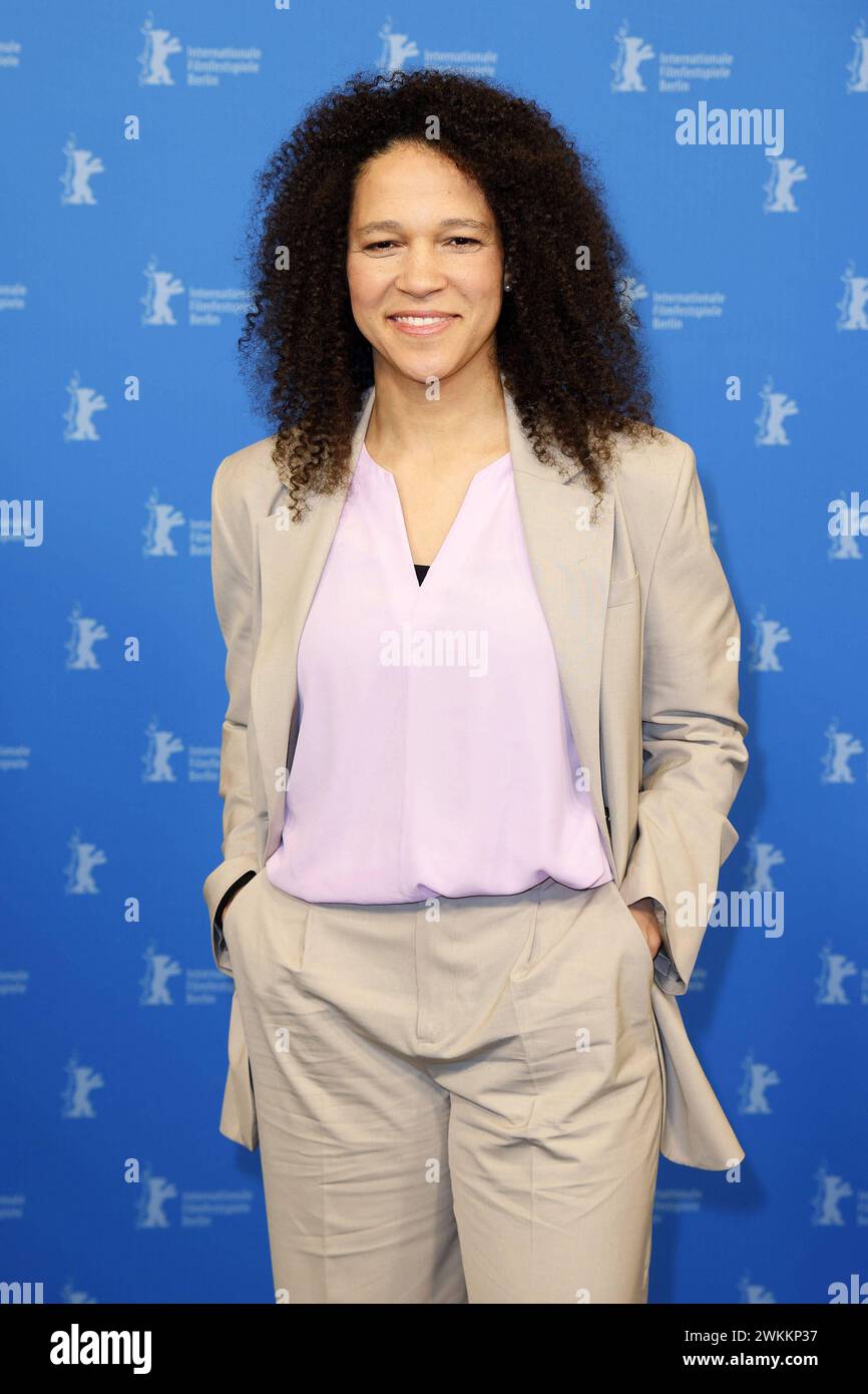 Celia Sasic beim Photocall zum Dokumentarfilm -Elf Mal Morgen: Berlinale Meets Fußball- im Rahmen der 74. Berlinale International Film Festival am 21.02.2024 in Berlin Berlinale 2024- Philipp Lahm Elf Mal Morgen Photo Call *** Celia Sasic at the photocall for the documentary Elf Mal Morgen Berlinale Meets Football as part of the 74 Berlinale International Film Festival on 21 02 2024 in Berlin Berlinale 2024 Philipp Lahm Elf Mal Morgen Photo Call Stock Photo