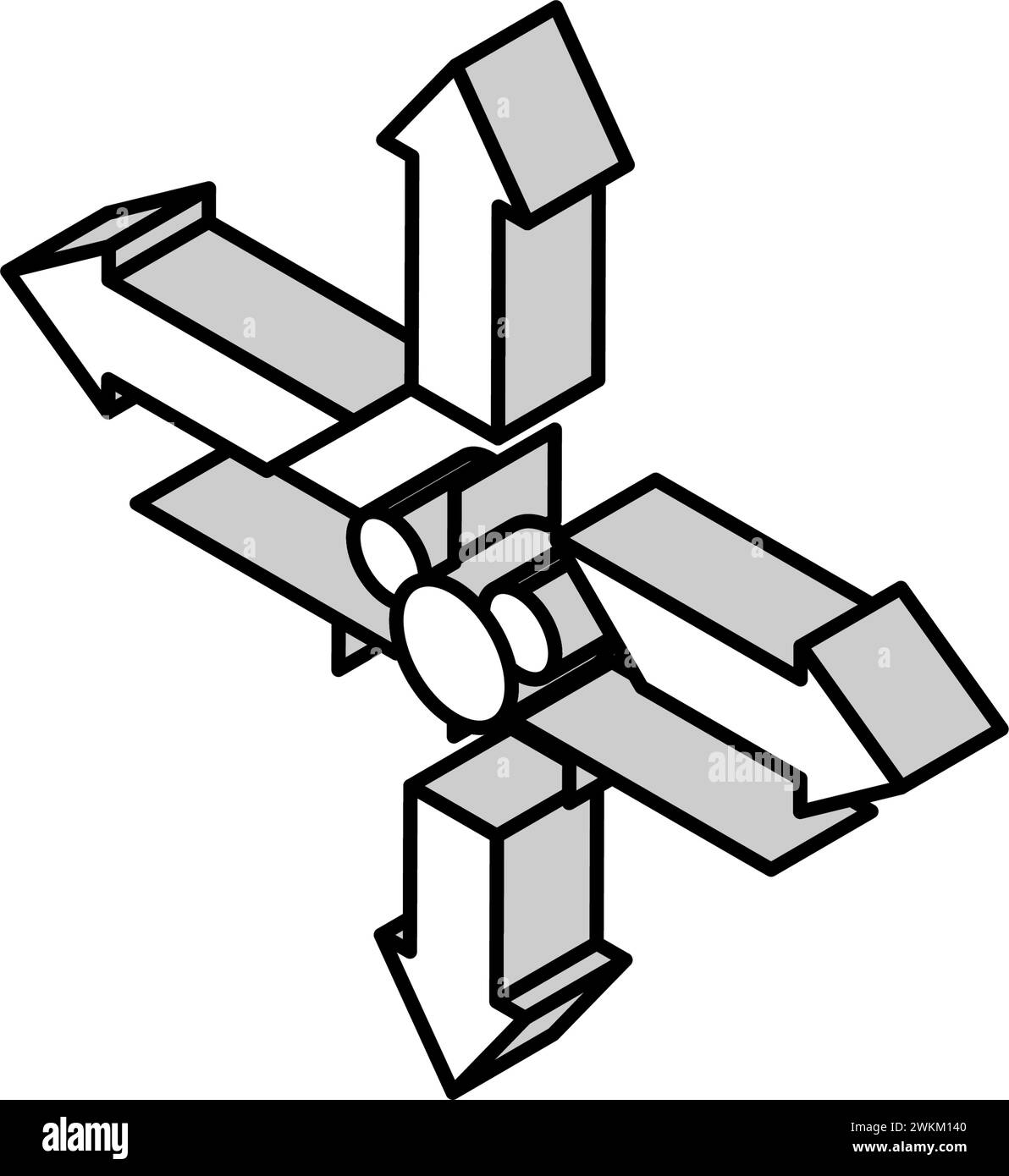flight control aeronautical engineer isometric icon vector illustration ...