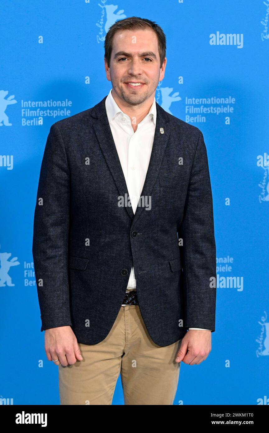 Philipp Lahm beim Photocall zum Kompilationsfim Elf mal morgen: Berlinale Meets Fußball / Eleven Tomorrows: Berlinale Meets Football auf der Berlinale 2024 / 74. Internationale Filmfestspiele Berlin im Hotel Grand Hyatt. Berlin, 21.02.2024 *** Philipp Lahm at the photocall for the compilation film Elf mal morgen Berlinale Meets Football Eleven Tomorrows Berlinale Meets Football at the Berlinale 2024 74 Berlin International Film Festival at the Hotel Grand Hyatt Berlin, 21 02 2024 Foto:xF.xKernx/xFuturexImagex elf 4240 Stock Photo