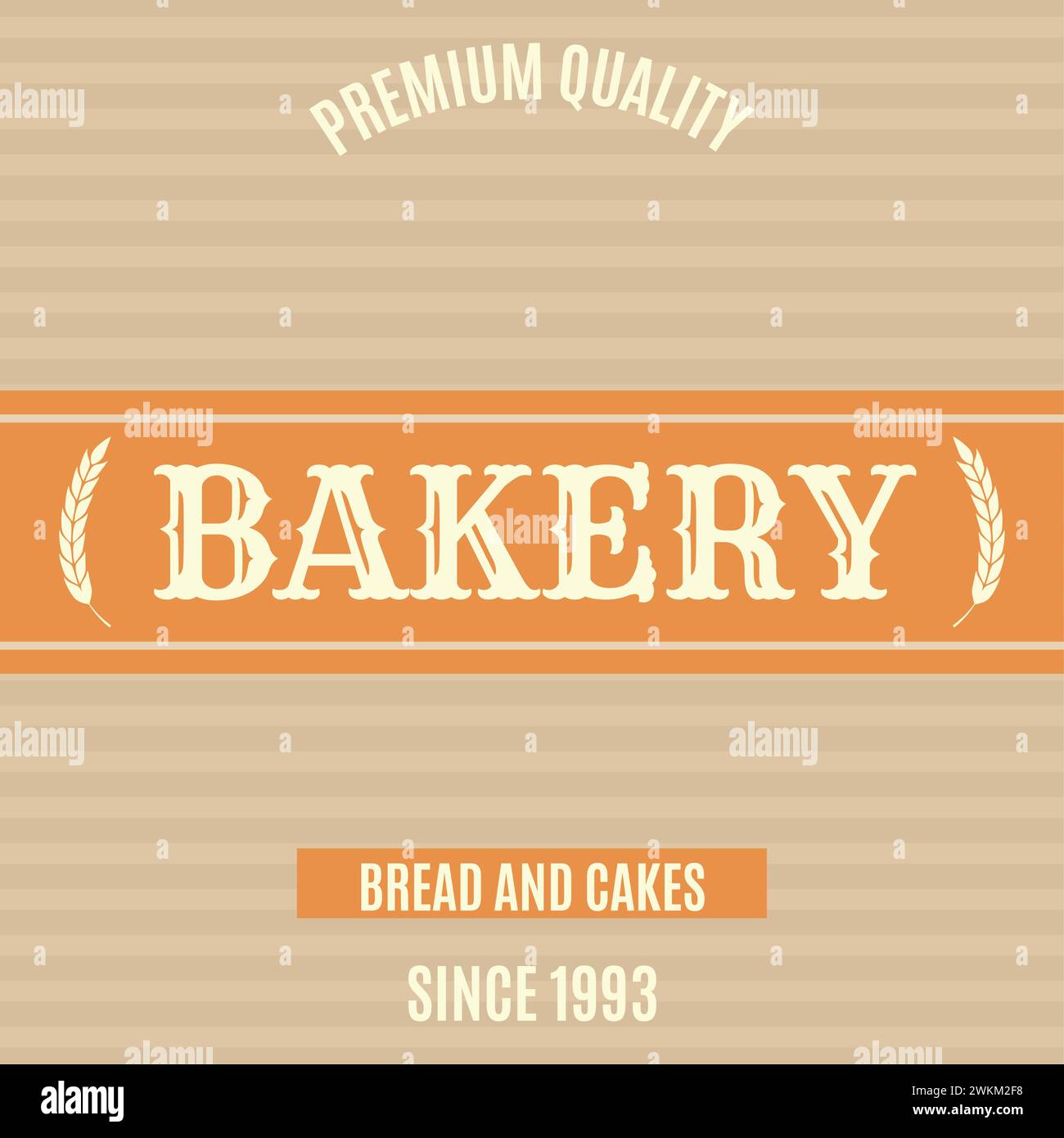 Pastry colored vintage bakery template Vector Stock Vector