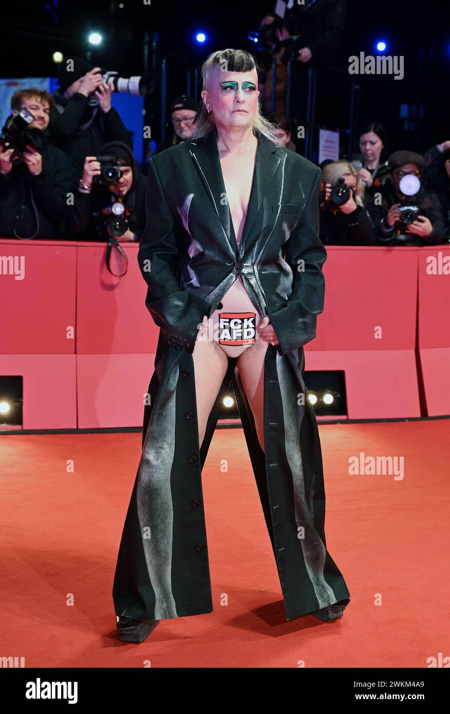 Berlin, Germany. 21st Feb, 2024. Musician Peaches attends the premiere of the film Spaceman at this year's Berlinale. The 74th Berlin International Film Festival will take place from February 15 to 25, 2024. Credit: Britta Pedersen/dpa/Alamy Live News Stock Photo