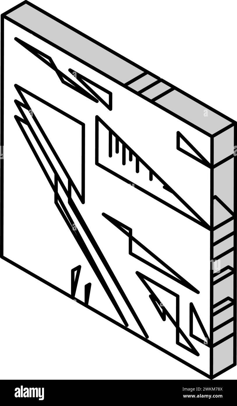 circuit board electrical engineer isometric icon vector illustration