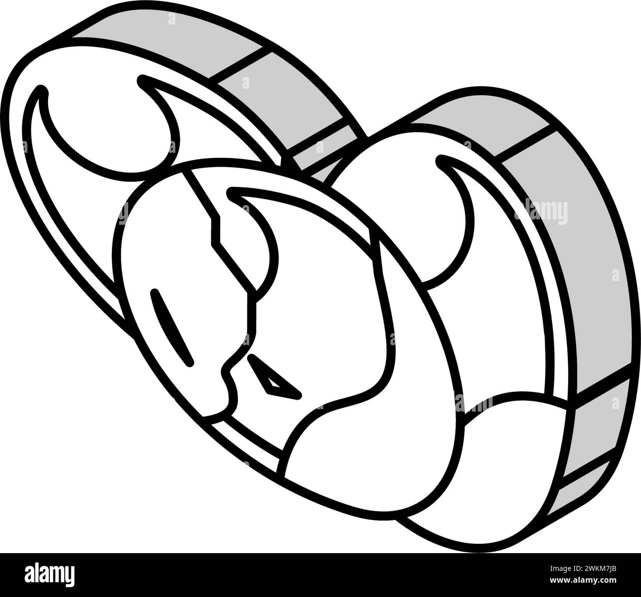 egg shell food hen isometric icon vector illustration Stock Vector