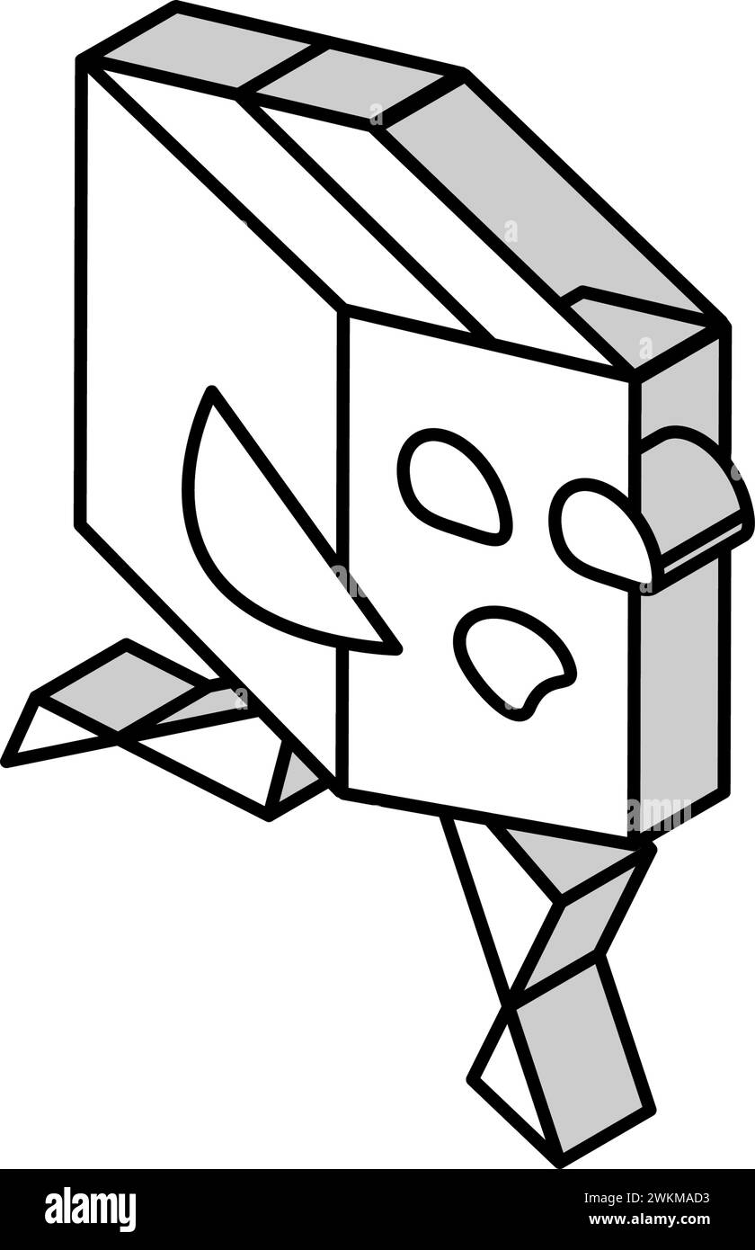 run cardboard box character isometric icon vector illustration Stock ...