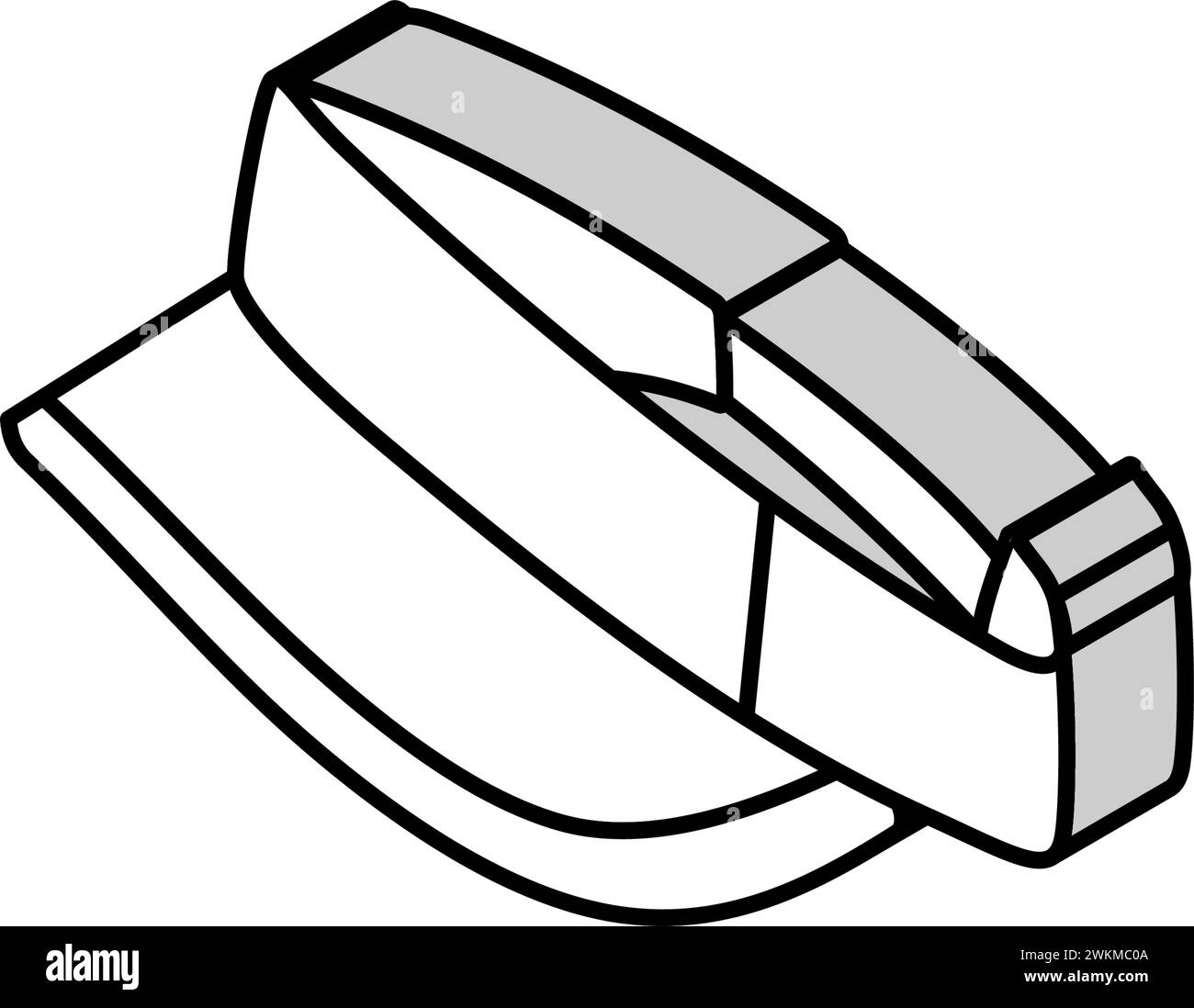 Female visor cap Black and White