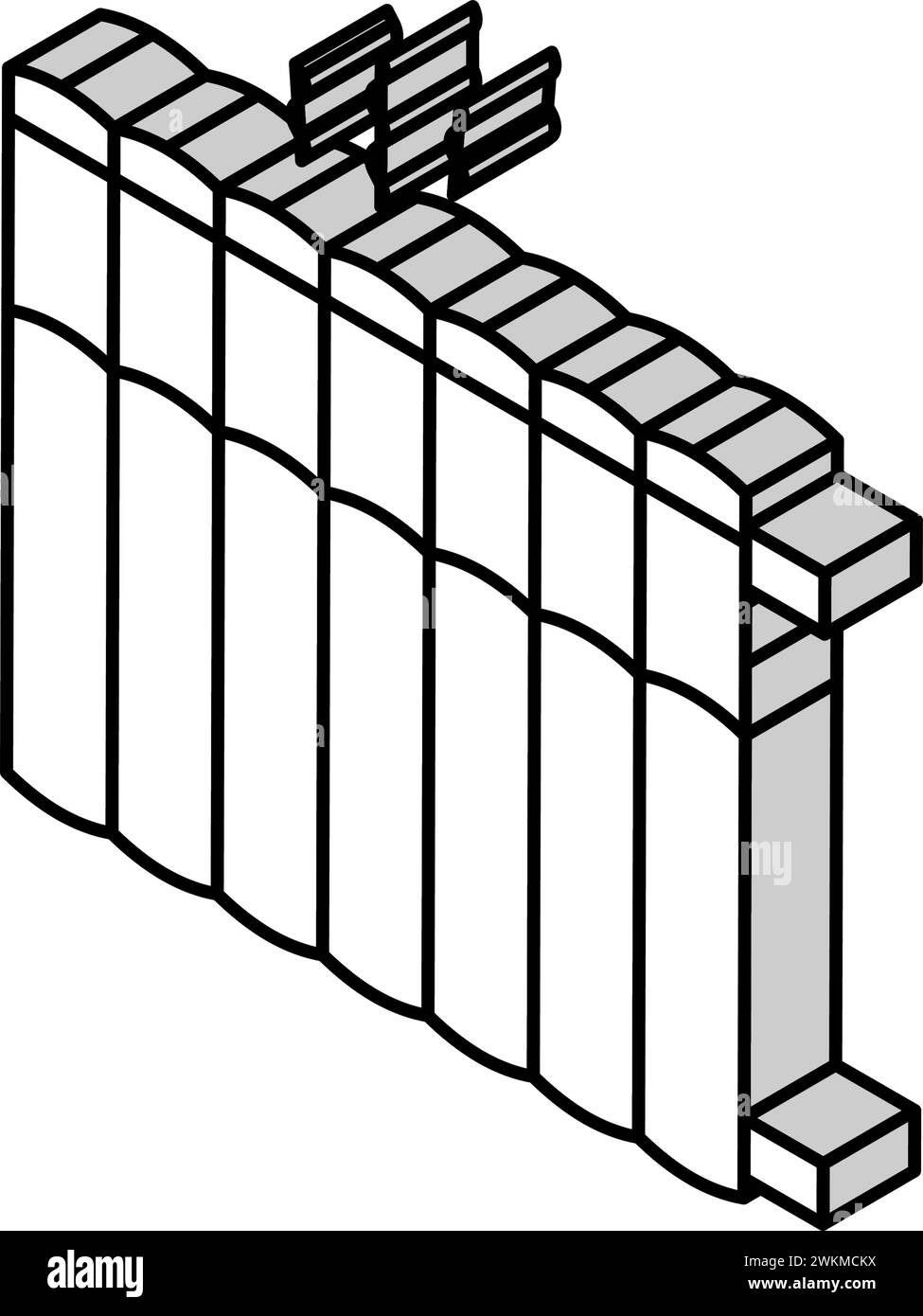 radiator isometric icon vector illustration Stock Vector Image & Art ...