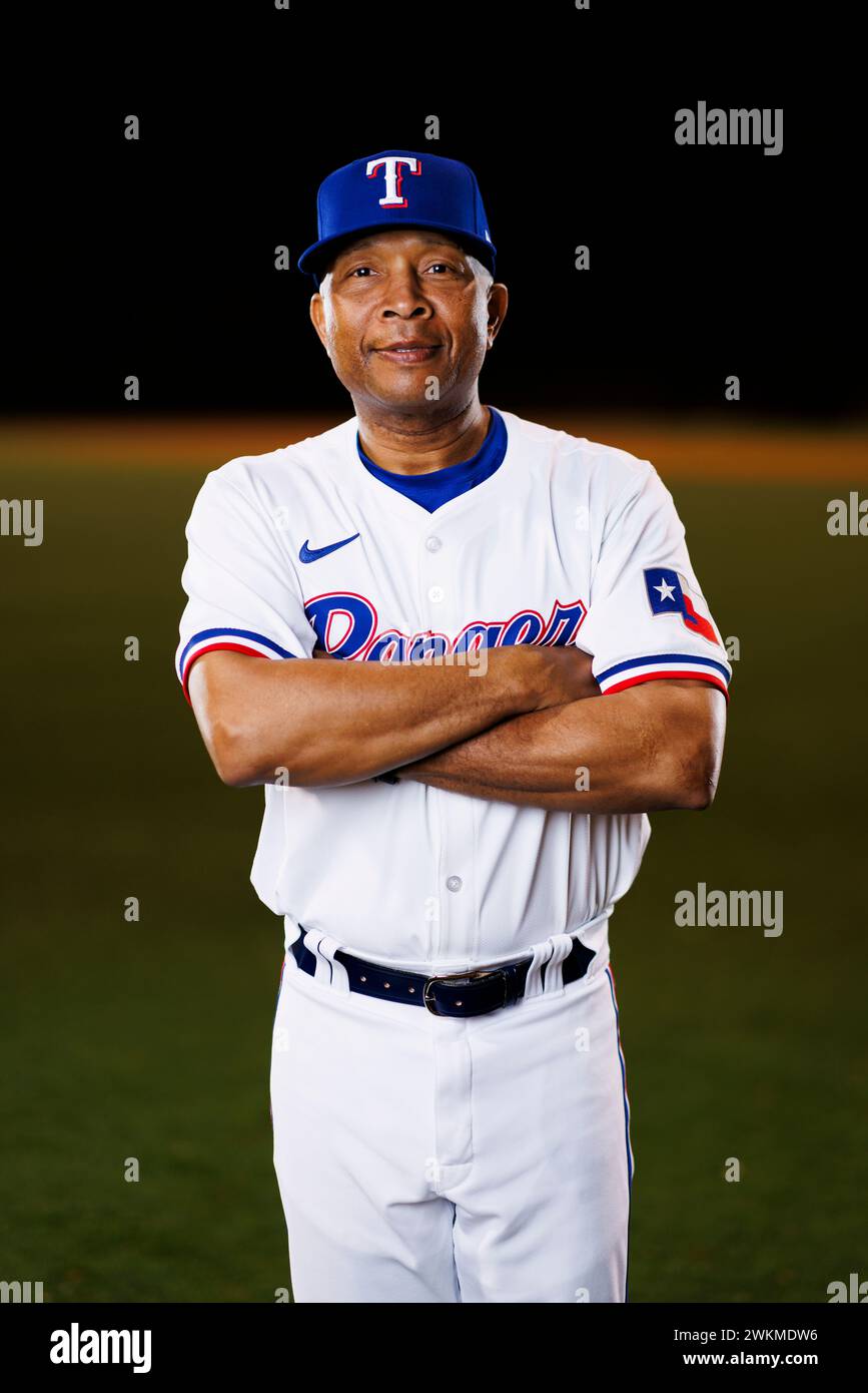 SURPRISE, AZ FEBRUARY 20 Third base coach Tony Beasley (27) poses
