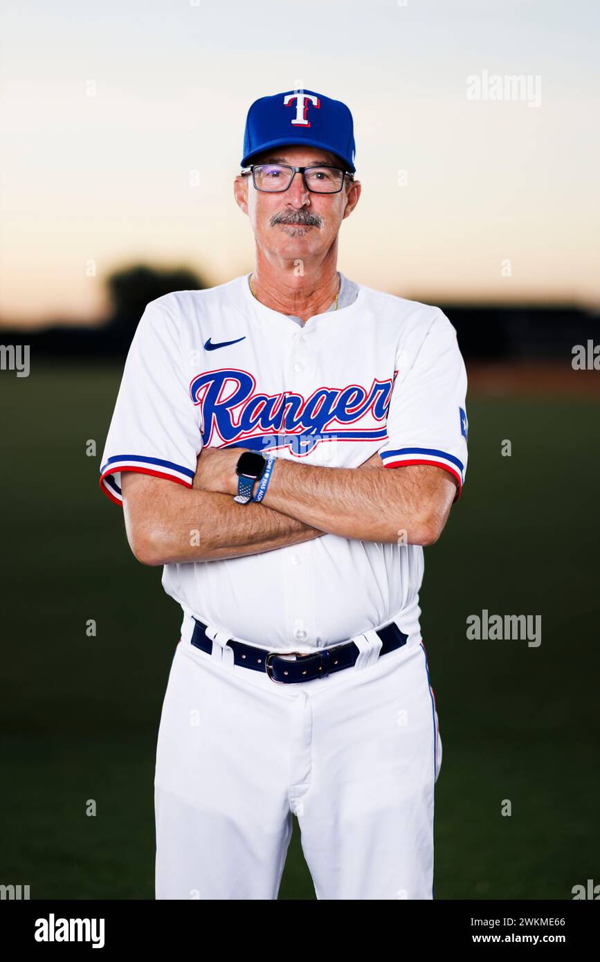SURPRISE, AZ FEBRUARY 20 Pitching coach Mike Maddux (41) poses for a