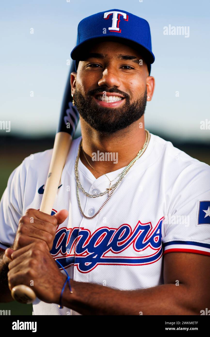 SURPRISE, AZ FEBRUARY 20 Infielder Ezequiel Duran (20) poses for a