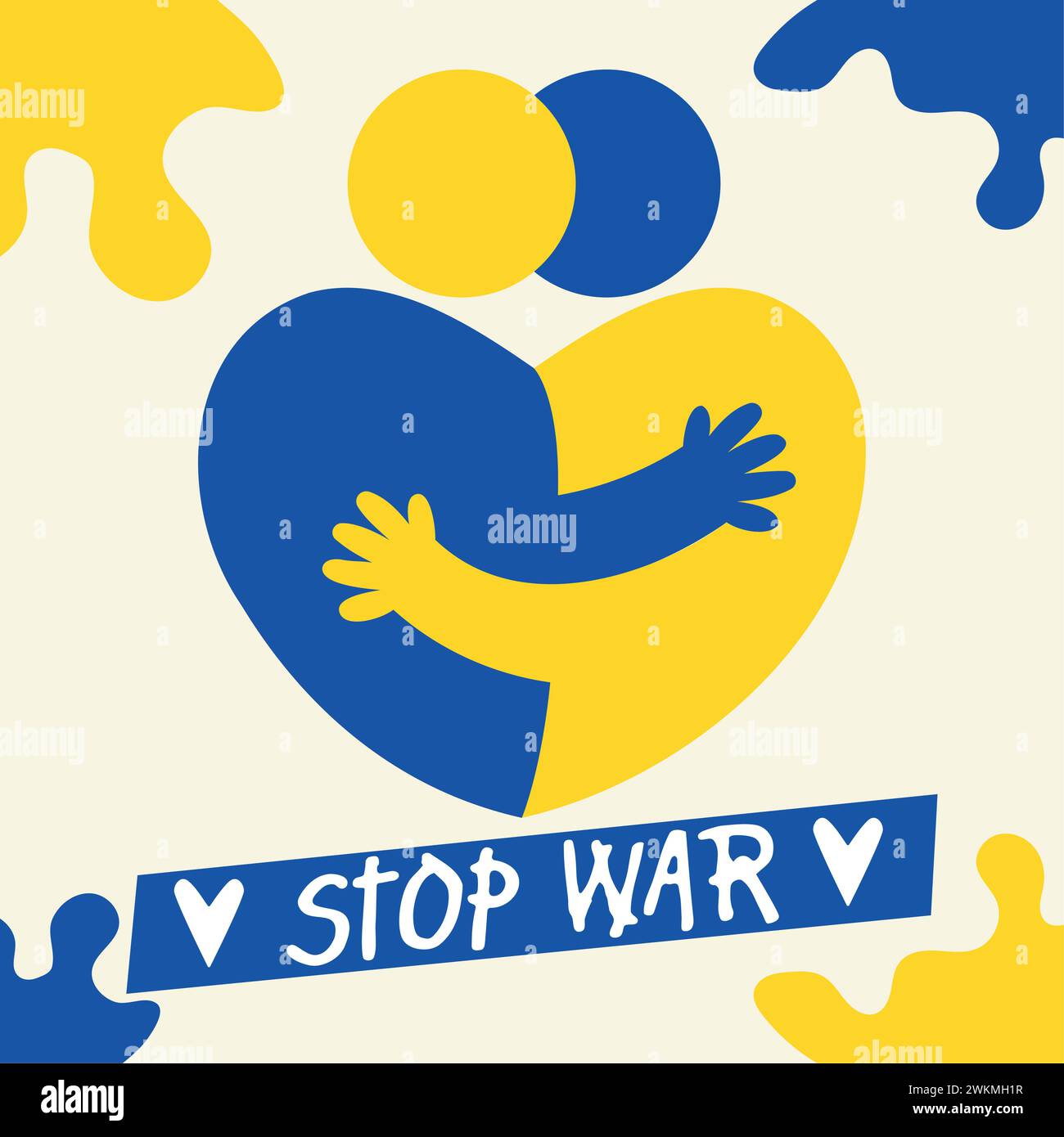 Stop the war in ukraine poster Vector Stock Vector