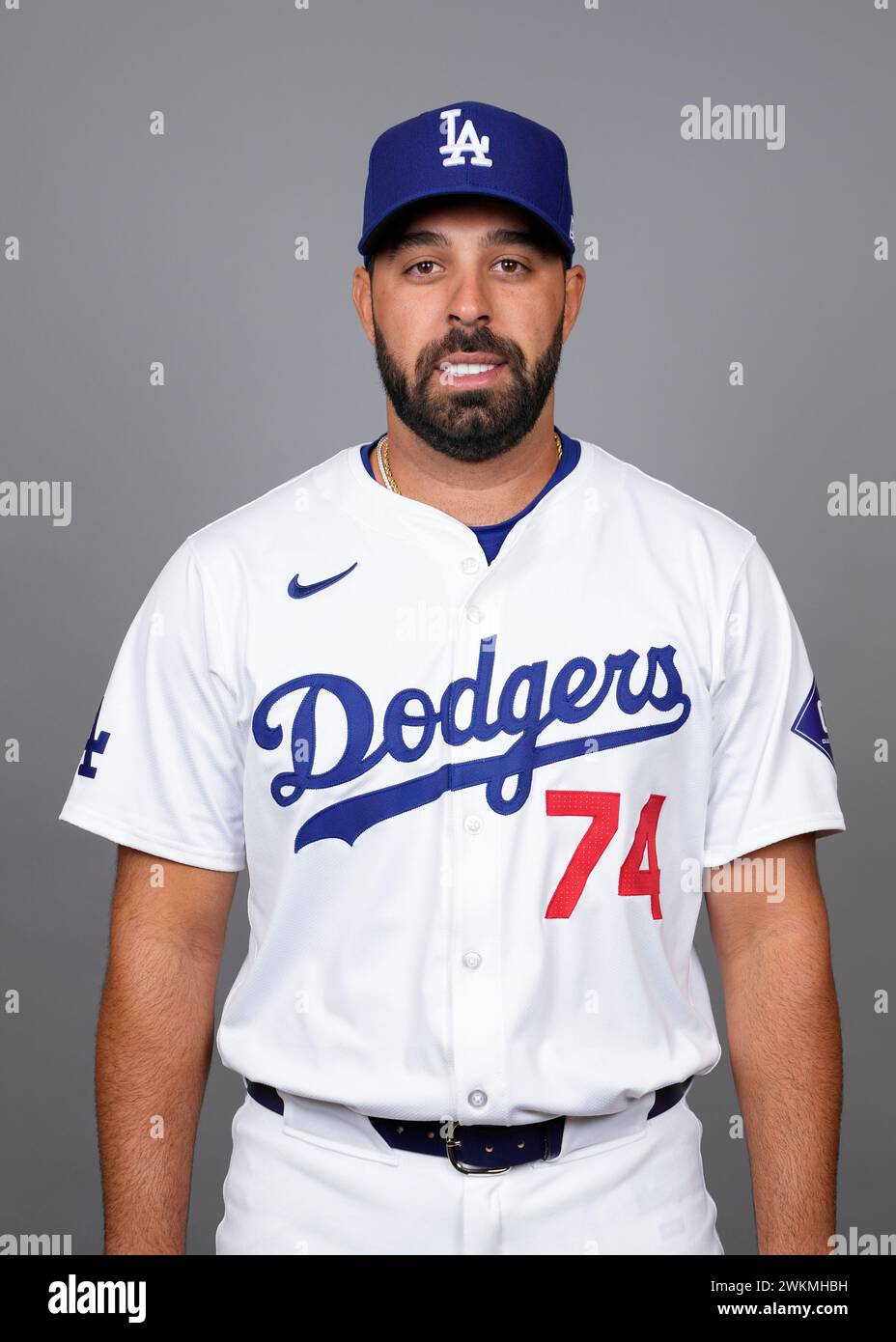 This is a 2025 photo of pitcher Nabil Crismatt of the Los Angeles