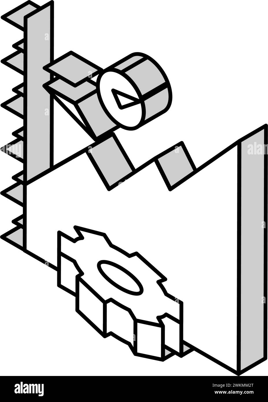 efficiency improvement manufacturing engineer isometric icon vector ...