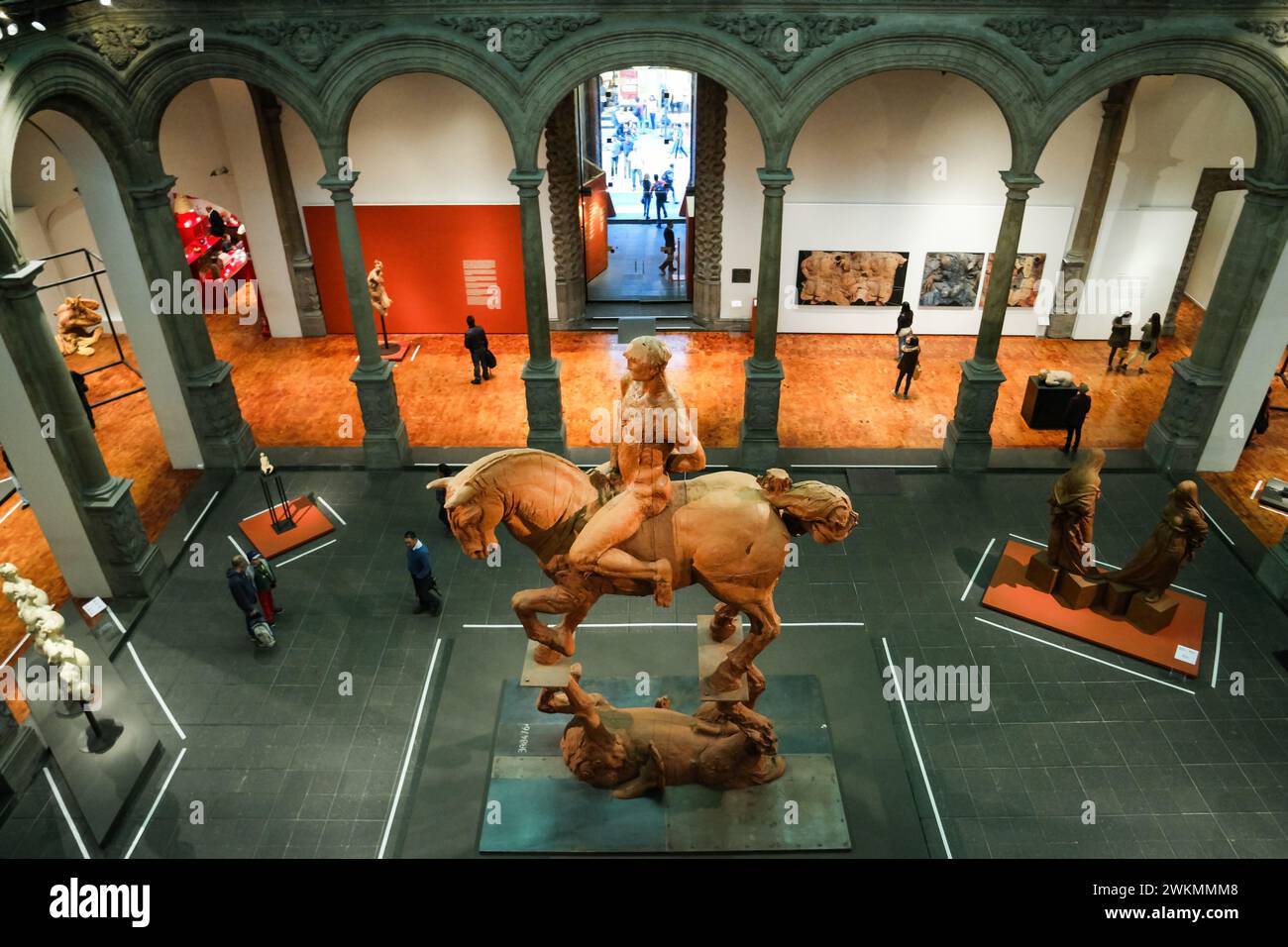 Interior of the Banamex Culture Palace, Palacio de Iturbide, located on Madero street in Mexico City, Mexico Stock Photo