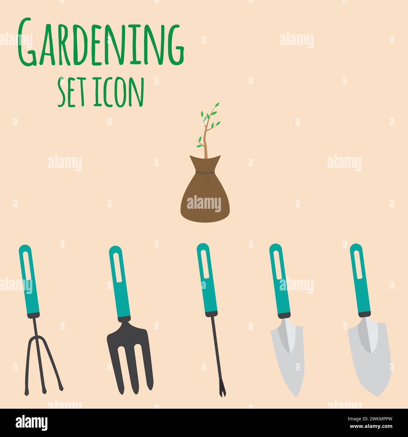 Set garden work tool Stock Vector Images - Alamy